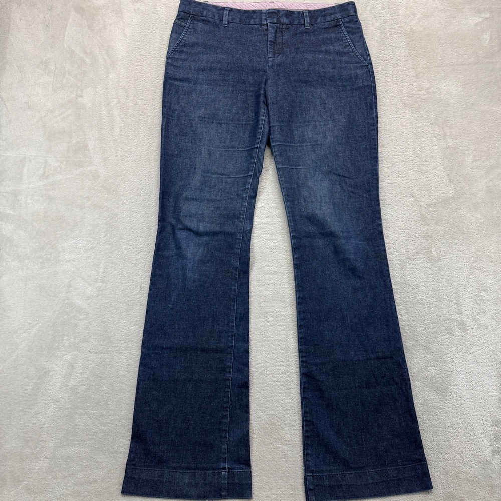 Gap Jeans Women's 6 Flare Low Rise Hip Slung Fit Boho Y2K Dark Denim Trousers